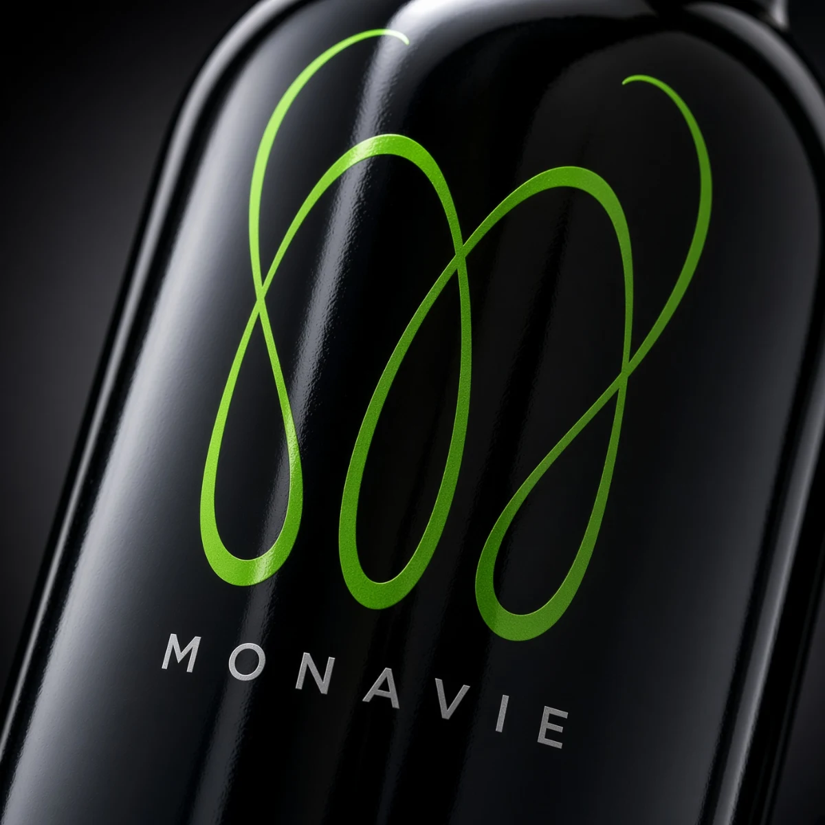 Close-up of the Monavie Active bottle label