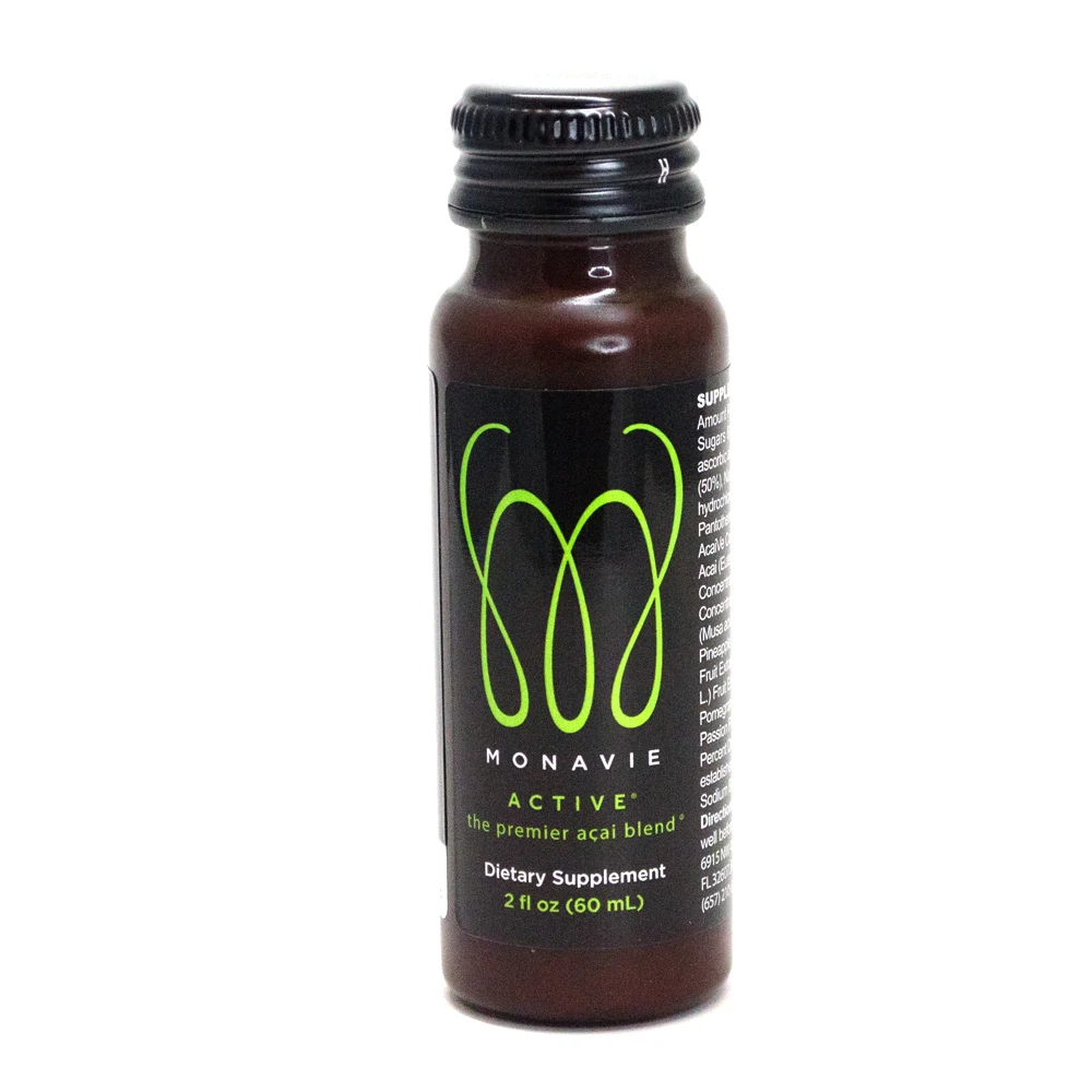 Monavie Active 2 oz single-serve bottle